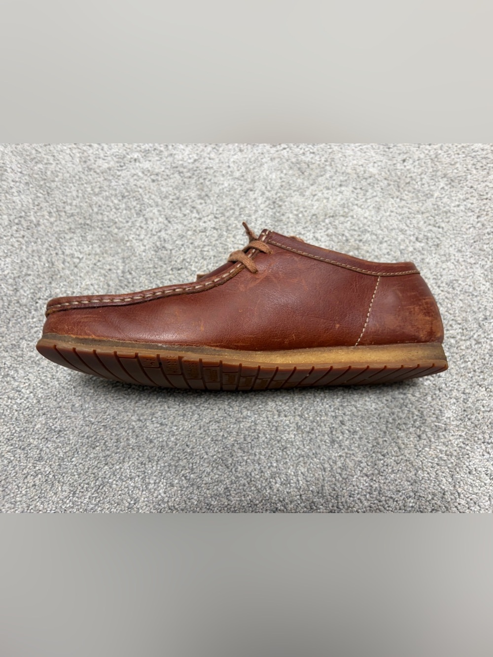 Clarks Men's Wallabee-Shacre II Run Leather Moc Toe Lace Up Shoes - Picture 5 of 8